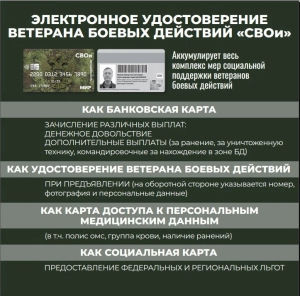 В России начинают внедрять электронные удостоверения ветерана боевых действий.