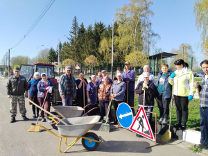 На субботник в селе Замостье вышло более 100 жителей
